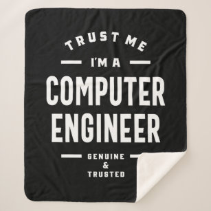 Computer Engineer Work Job Title Gift Sherpa Blanket