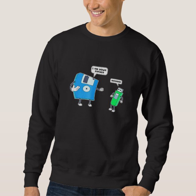 Computer Engineering I Father Son Floppy Disc Engi Sweatshirt (Front)