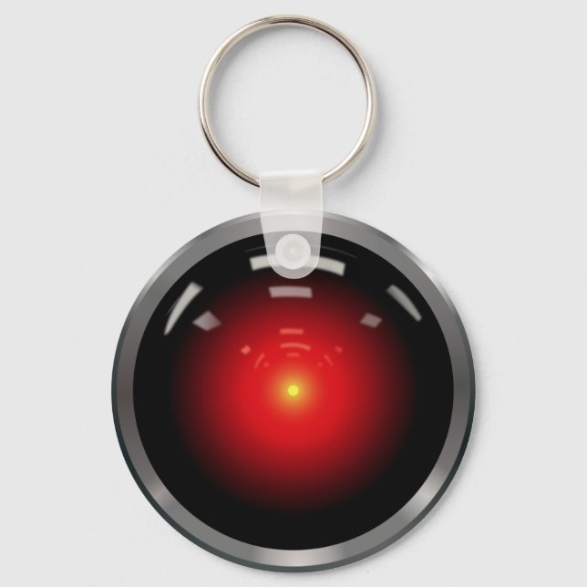 Computer Eye Artificial Intelligence Key Ring (Front)