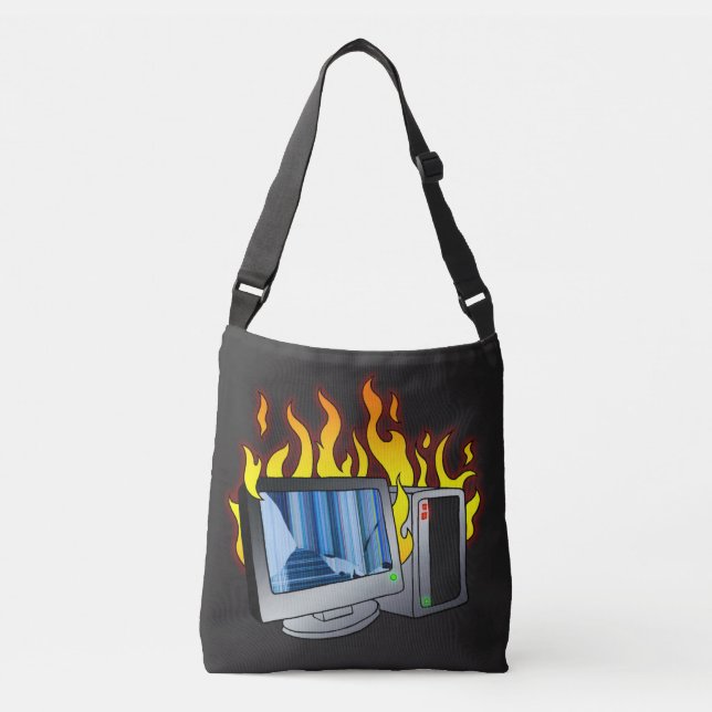 Computer Fire All-Over-Print Tote (Front)