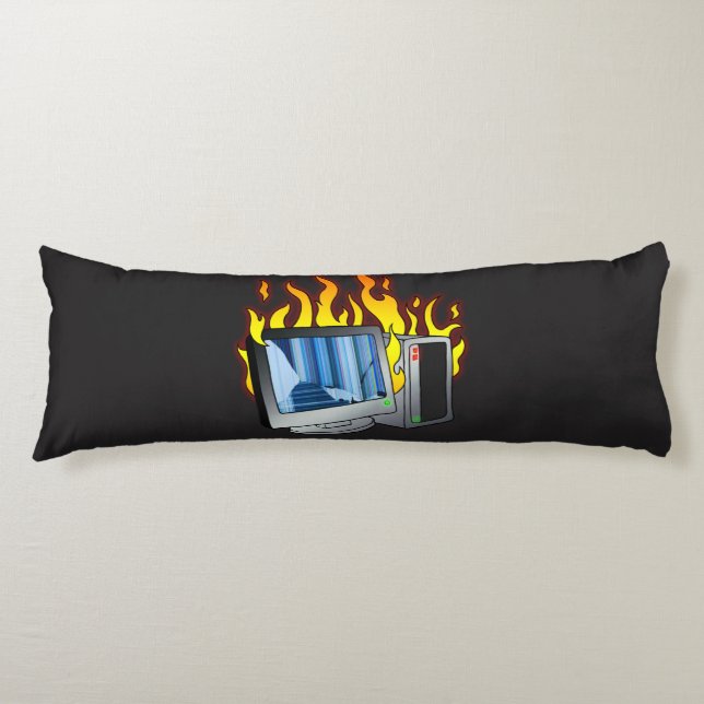 Computer Fire Body Pillow (Front)