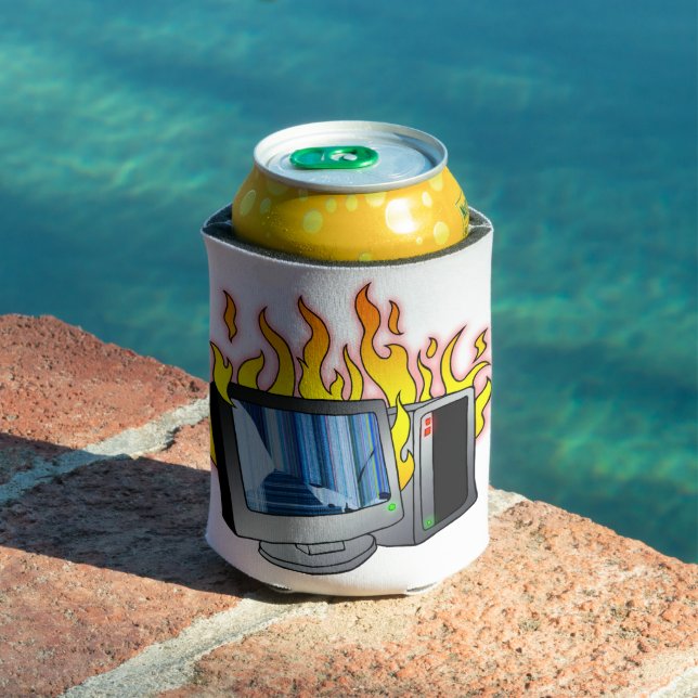 Computer Fire Foam Can Cooler (In Situ Pool)