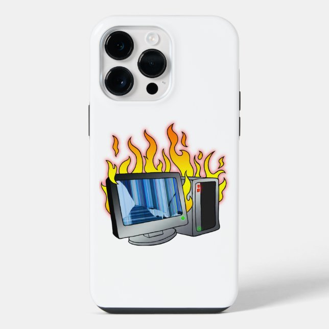 Computer Fire iPhone / iPad case (Back)