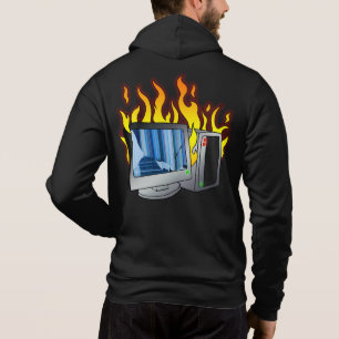 Computer Fire Men's Bella+Canvas Full-Zip Hoodie