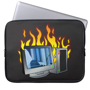 Computer Fire Neoprene Laptop Sleeve