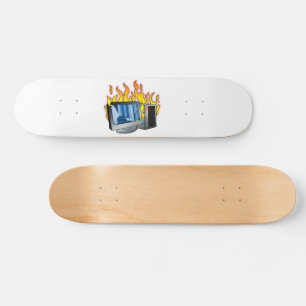 Computer Fire Skateboard Deck