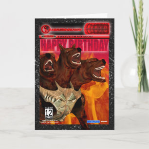 Computer Game Fan Birthday Card Modern