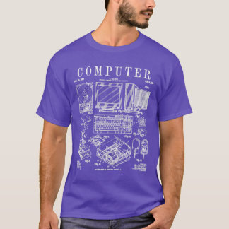 Computer Gamer Geek Vintage IT PC Hardware Patent  T-Shirt