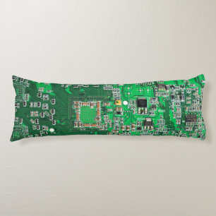 Computer Geek Circuit Board Green Body Cushion