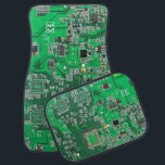 Computer Geek Circuit Board Green Car Mat<br><div class="desc">Are you looking for gifts for computer geeks? This one is for the Geek in all of us.  Computer Geek Circuit Board</div>