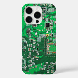 Computer Geek Circuit Board Green iPhone 16 Pro Case