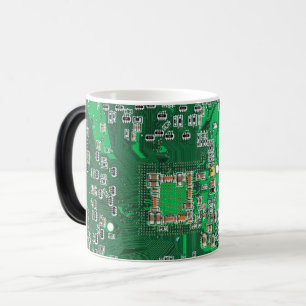 Computer Geek Circuit Board Green Magic Mug