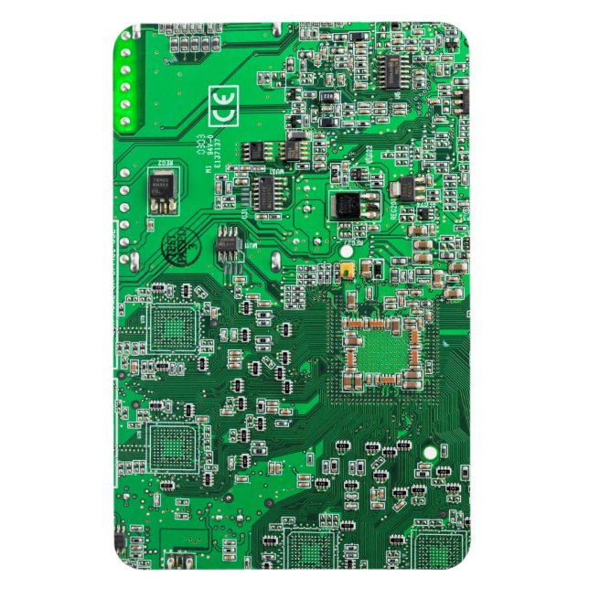 Computer Geek Circuit Board Green Magnet (Vertical)