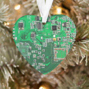 Computer Geek Circuit Board Green Ornament