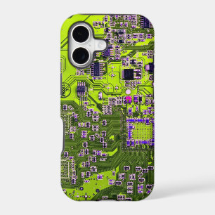 Computer Geek Circuit Board - neon yellow