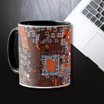 Computer Geek Circuit Board Orange Mug<br><div class="desc">Are you looking for gifts for computer geeks? This one is for the Geek in all of us.  Computer Geek Circuit Board</div>