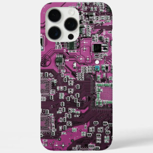 Computer Geek Circuit Board Purple iPhone 16 Pro Max Case