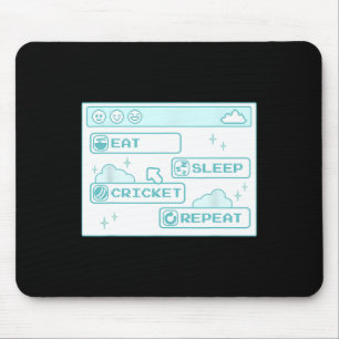 Computer Geek Eat Sleep Cricket Repeat Boys Cool C Mouse Pad