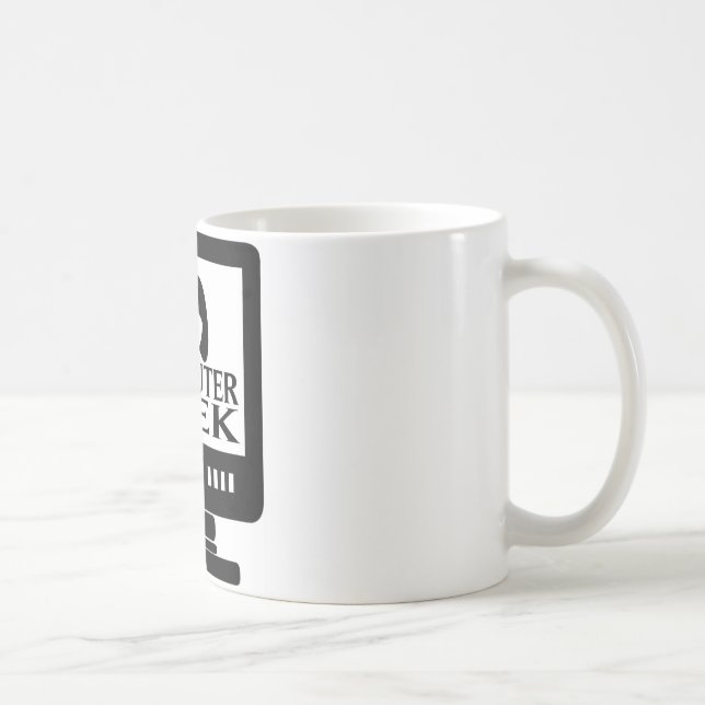 Computer Geek Girl Female Coffee Mug (Right)
