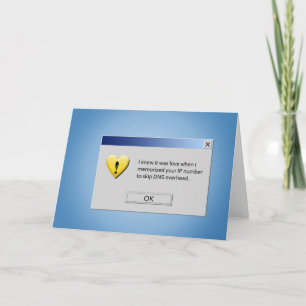 Computer Geek I Love You Card Valentine Card
