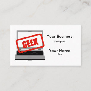 Computer Geek Laptop  Business Card