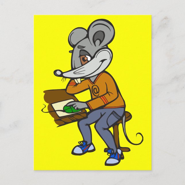 Computer Geek Mouse Postcard (Front)