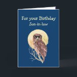 Computer Geek Son-in-law Humour Birthday Owl  Fun Card<br><div class="desc">Computer Geek Son-in-law Humour Birthday Owl  Fun</div>