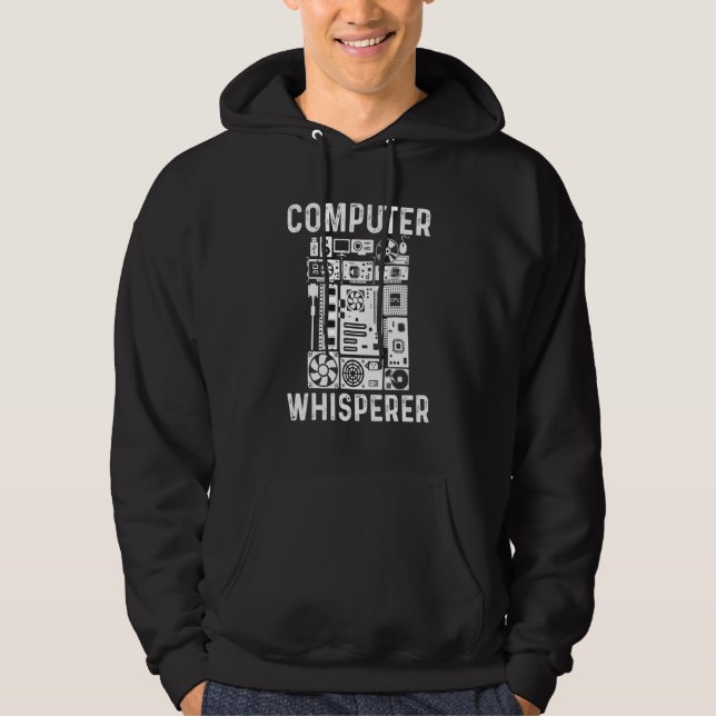 Computer Geek Tech Nerd Men Women Cool Support _3 Hoodie (Front)