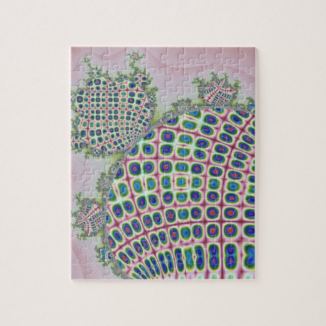 Computer generated handcraft shaped fractals jigsaw puzzle (Vertical)