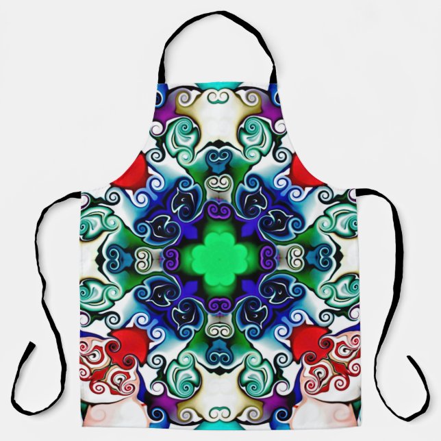 Computer graphics. Illustration of an abstract flo Apron (Front)
