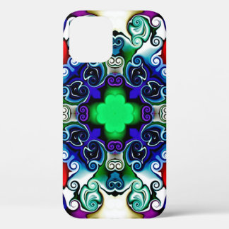 Computer graphics. Illustration of an abstract flo iPhone 12 Case
