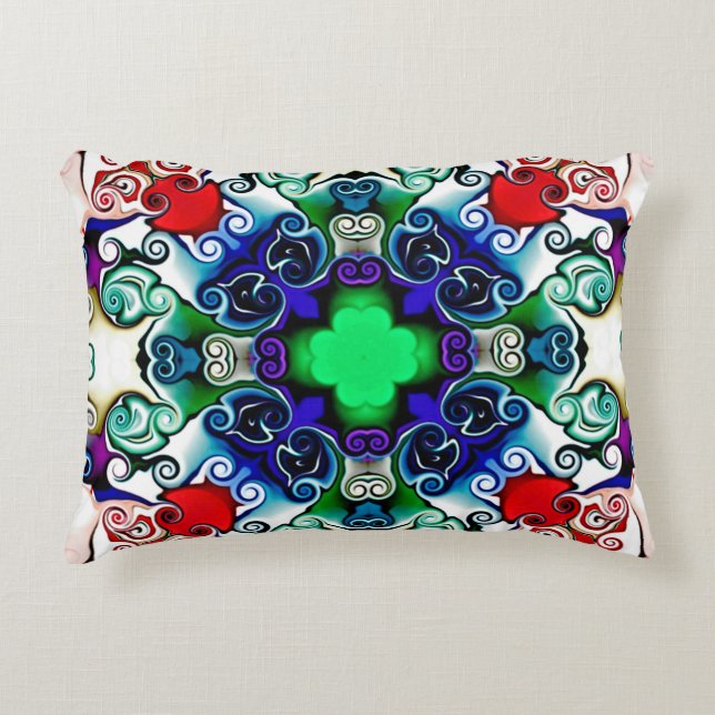 Computer graphics. Illustration of an abstract flo Decorative Cushion (Front)