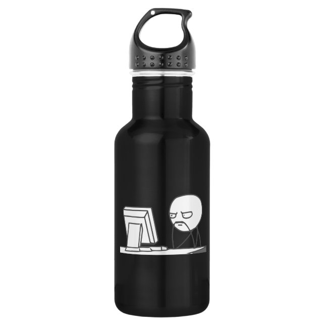 Computer Guy Meme - 532 Ml Water Bottle (Front)