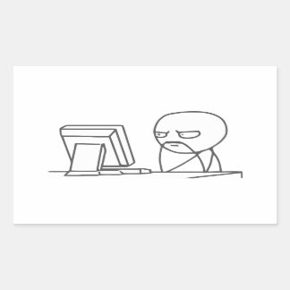 Computer Guy Meme‏ - Rectangle Stickers