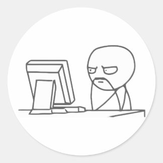 Computer Guy Meme‏ - Round Stickers