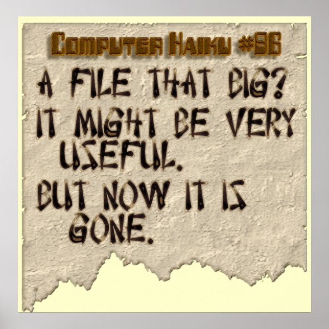 Computer Haiku #86 Poster (Front)