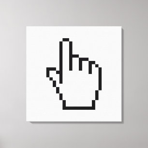 COMPUTER HAND POINTER / MOUSE CURSOR CANVAS PRINT
