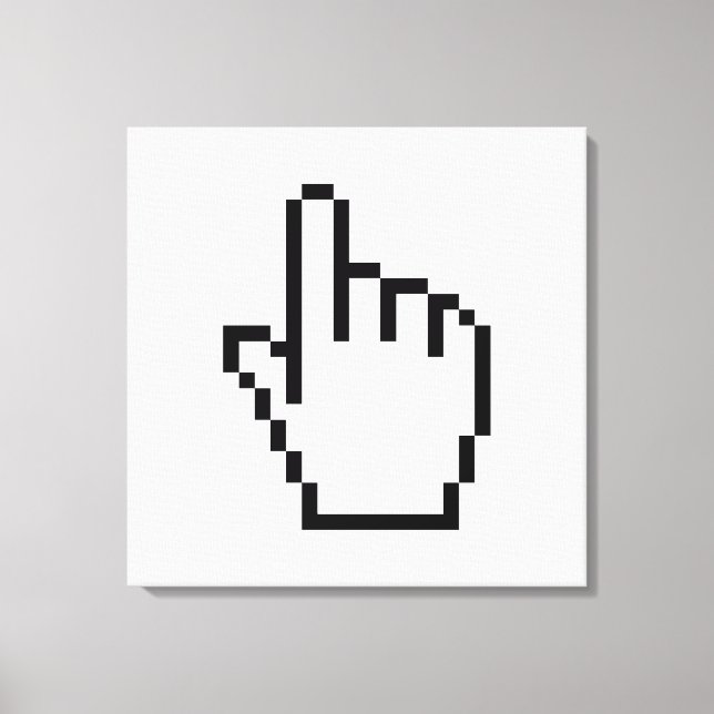 COMPUTER HAND POINTER / MOUSE CURSOR CANVAS PRINT (Front)