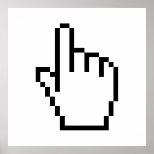 COMPUTER HAND POINTER / MOUSE CURSOR POSTER