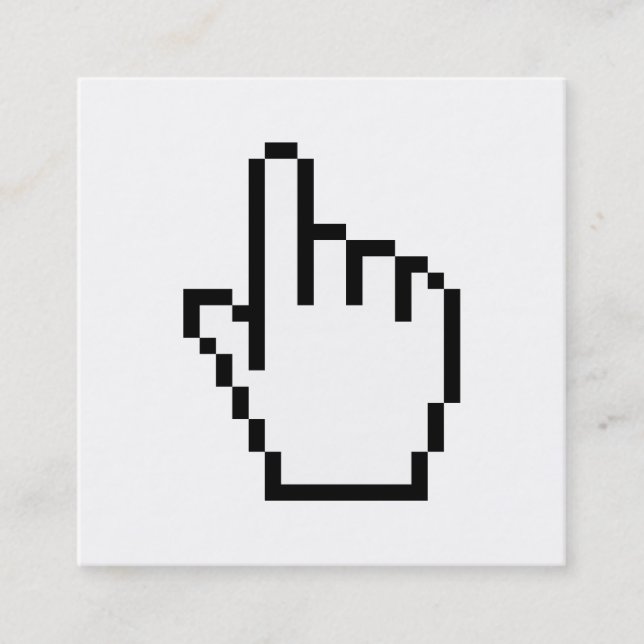 COMPUTER HAND POINTER / MOUSE CURSOR SQUARE BUSINESS CARD (Front)