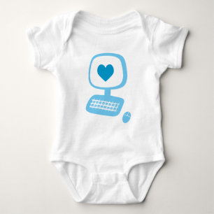 Computer Heart Infant T-Shirt Baby Bodysuit