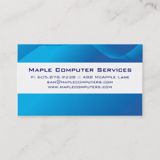 Computer Hi-Tech Business Card Blue
