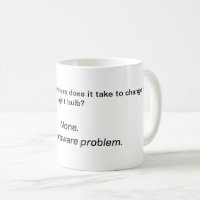 Computer Joke Mug - The old light bulb joke
