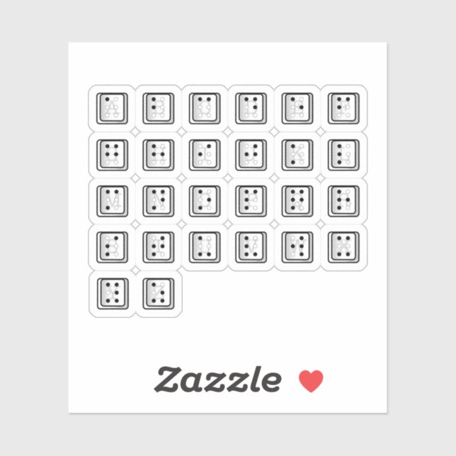 Computer Key Alphabet Braille (Sheet)