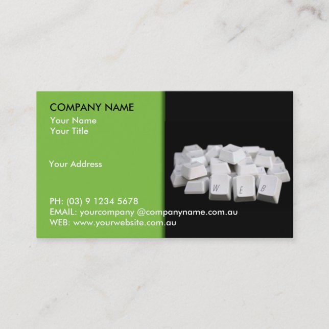 Computer Keys Business Card (Front)