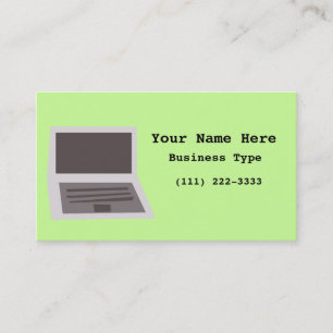 Computer Laptop Business Card