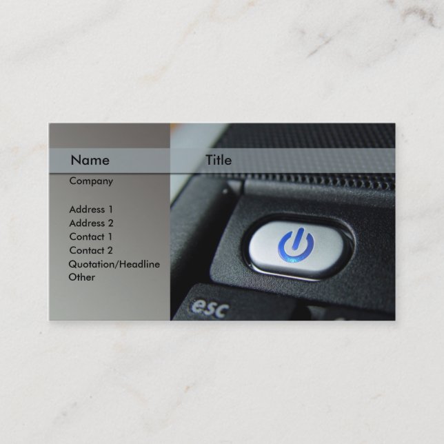 computer / laptop - technician business card (Front)