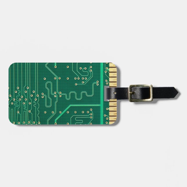 Computer memory plate luggage tag (Front Horizontal)