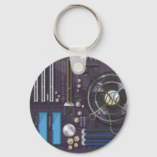 Computer Motherboard Key Ring