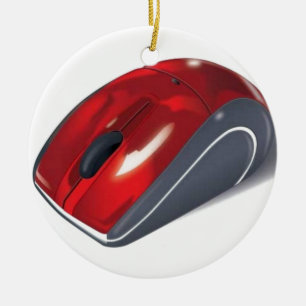 Computer mouse ceramic tree decoration